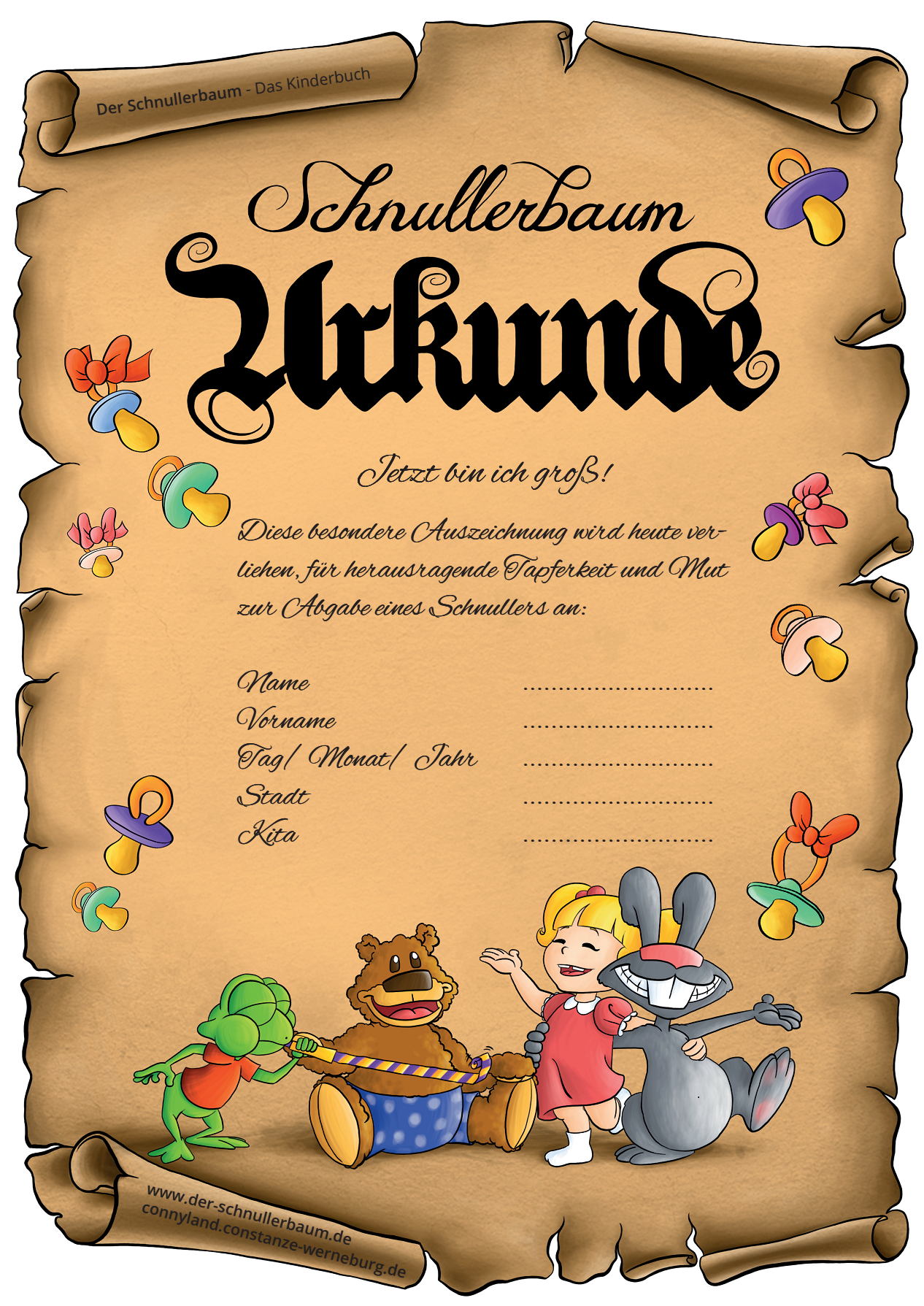 Der Schnullerbaum - Urkunde